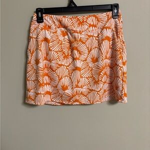 Tommy Bahama Golf Tennis Pickleball Size Medium Skort Skirt Shorts Orange White